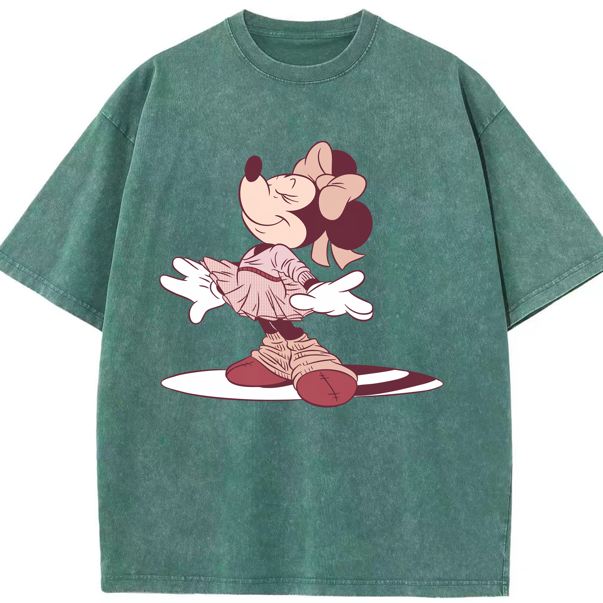 （画像用） ミッキーマウス Mickey Mouse 綿100% ヴィンテージ風 半袖Tシャツ（フロントプリント）